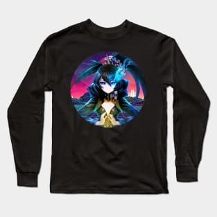 Raging Shadows The Dark Tale of Black Rock Shooter Long Sleeve T-Shirt